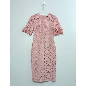 Shoshanna Midi Dress Size 4 in Pink